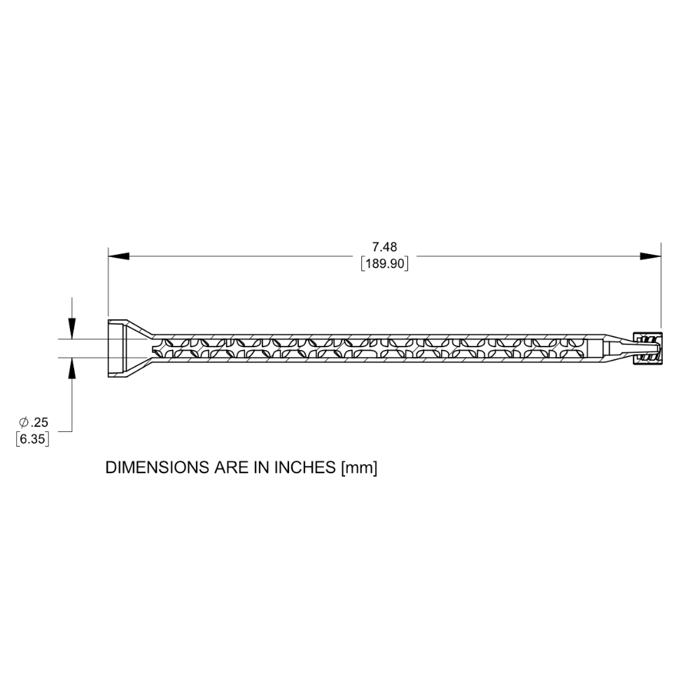 7700853 Zeichnung Nordson Statische Mischer 160-624RTLL