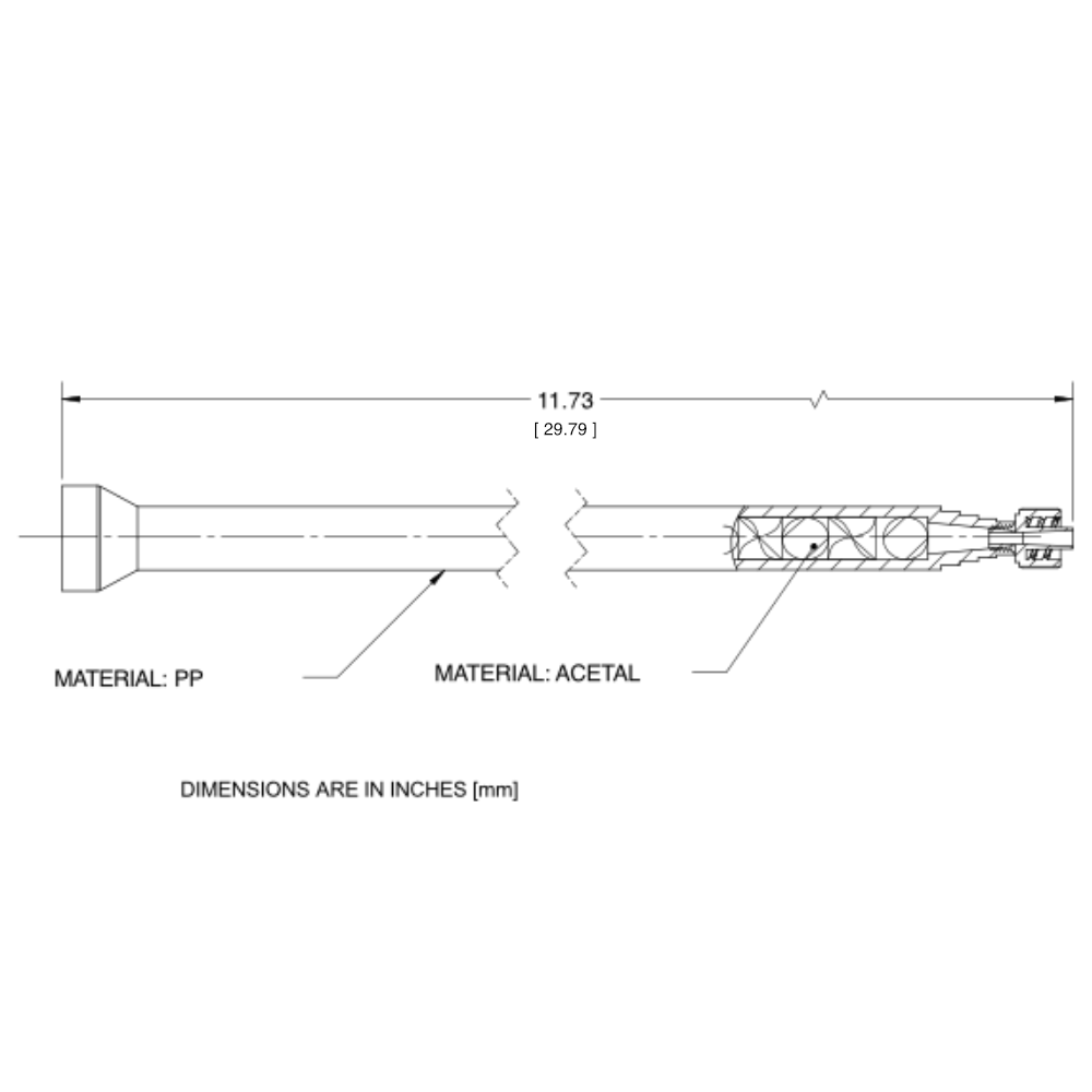 7700882 Zeichnung Nordson Statische Mischer 160-732LL