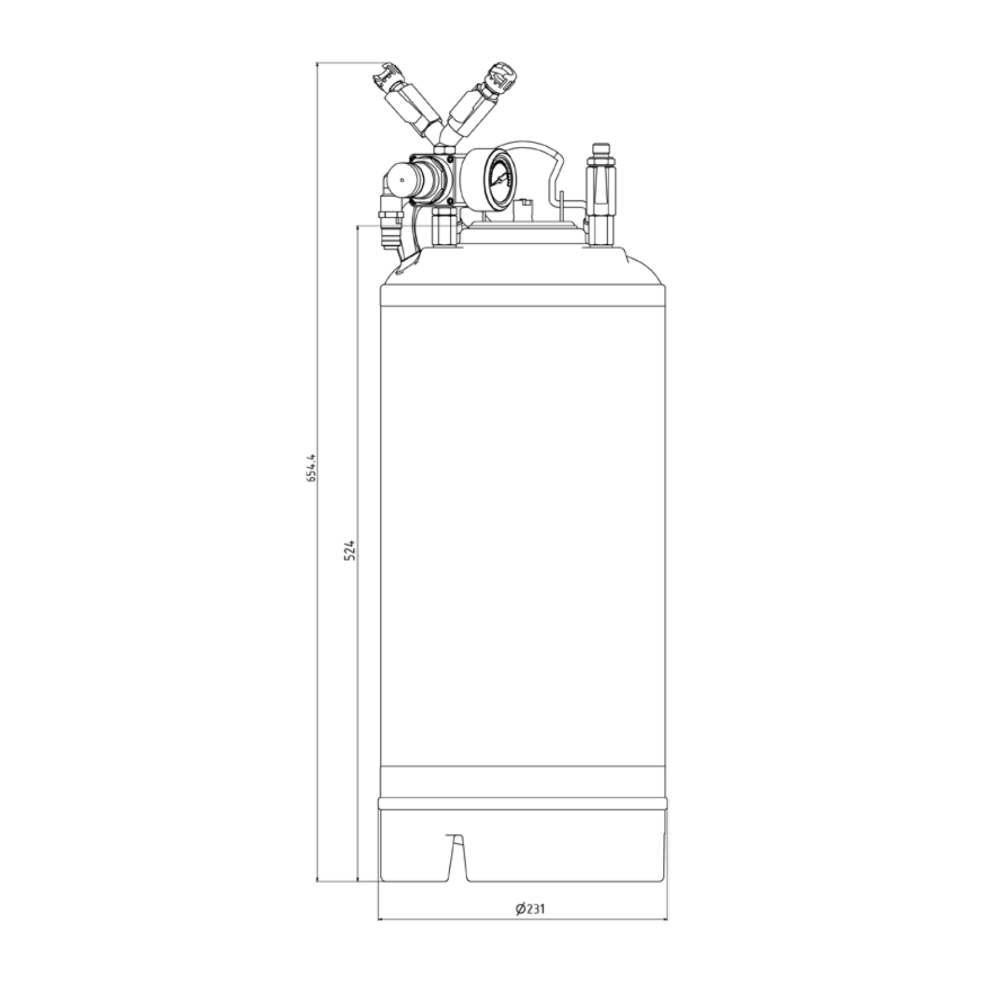 16L stainless steel 304 standard pressure vessel
